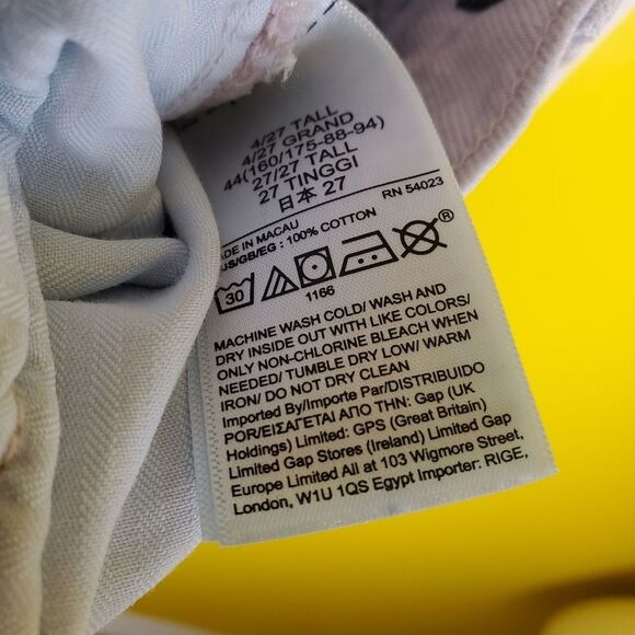 Gap Tie Dye Straight Cut Jeans Size 4 Tall - Picture 11 of 11